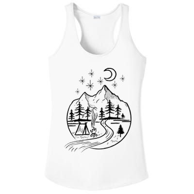 Retro Adventure Circle Camp For Kids Summer Camp Tent Ladies PosiCharge Competitor Racerback Tank