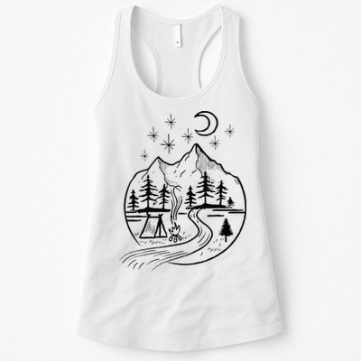 Retro Adventure Circle Camp For Kids Summer Camp Tent Womens Tank Top