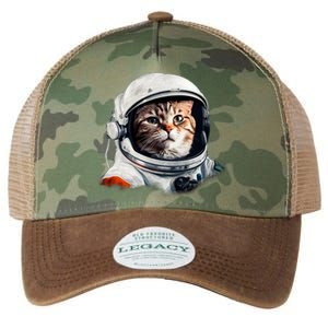 Realistic Astronaut Cat Legacy Tie Dye Trucker Hat