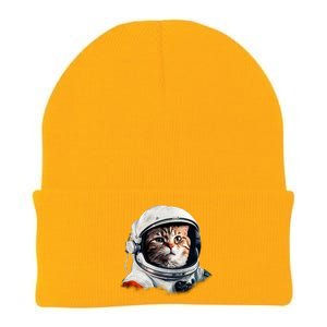 Realistic Astronaut Cat Knit Cap Winter Beanie