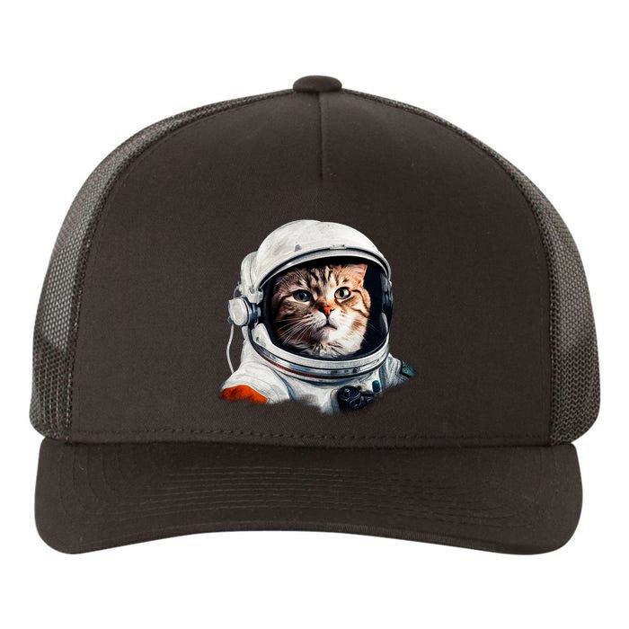 Realistic Astronaut Cat Yupoong Adult 5-Panel Trucker Hat