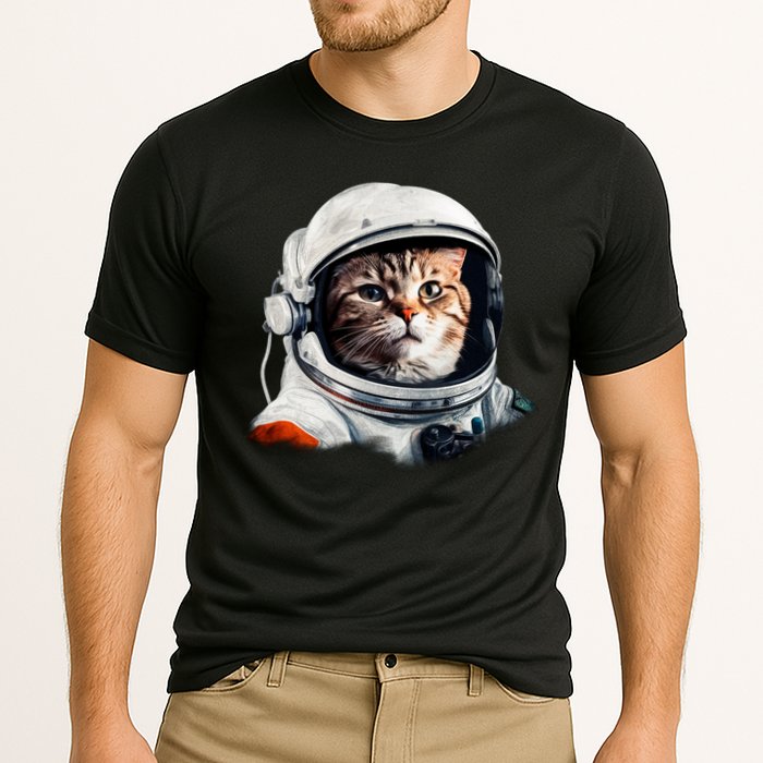 Realistic Astronaut Cat Performance Shirt