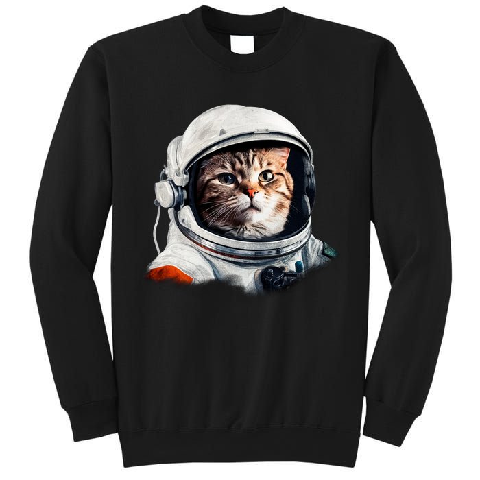 Realistic Astronaut Cat Sweatshirt