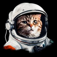 Realistic Astronaut Cat Sweatshirt