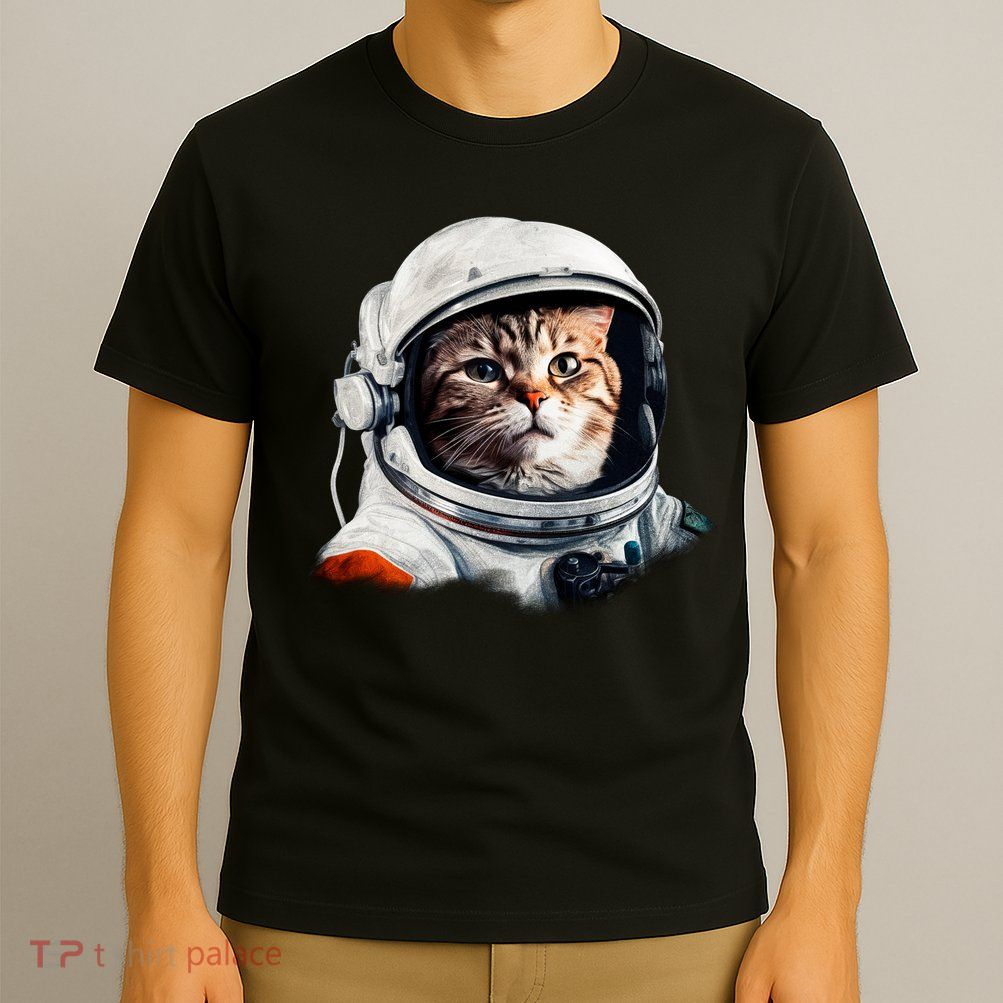 Realistic Astronaut Cat T-Shirt