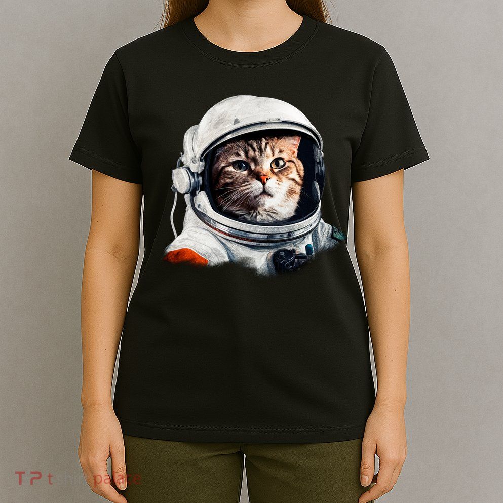 Realistic Astronaut Cat T-Shirt