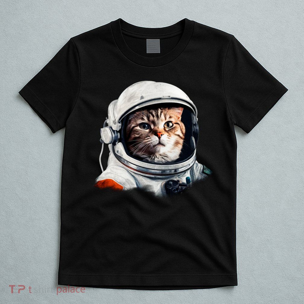 Realistic Astronaut Cat T-Shirt