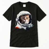 Realistic Astronaut Cat Tall T-Shirt