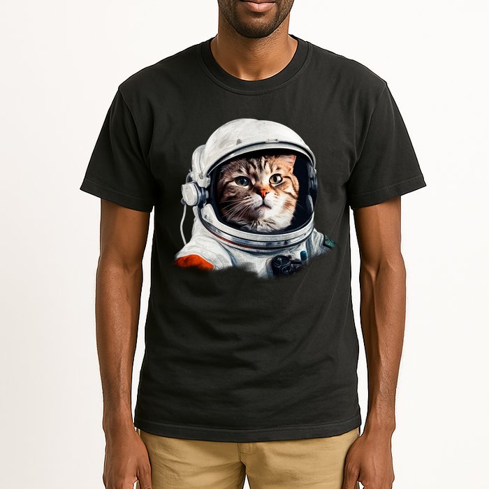 Realistic Astronaut Cat Tall T-Shirt