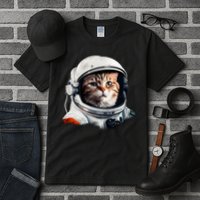 Realistic Astronaut Cat Tall T-Shirt