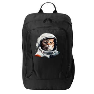 Realistic Astronaut Cat City Backpack