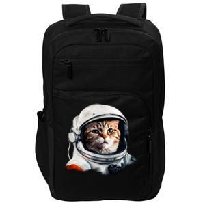 Realistic Astronaut Cat Impact Tech Backpack