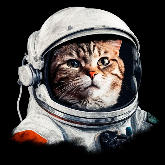 Realistic Astronaut Cat Backpack