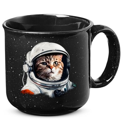 Realistic Astronaut Cat 15oz Campfire Ceramic Mug