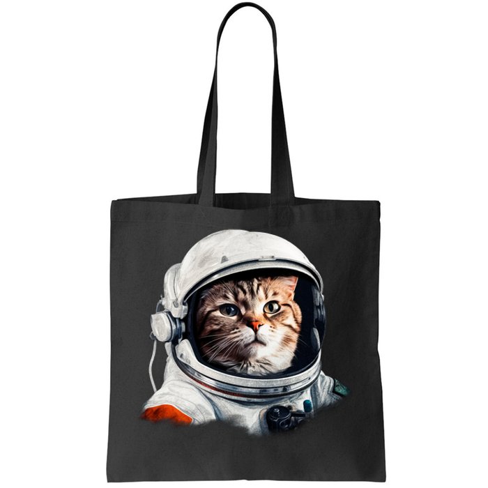 Realistic Astronaut Cat Tote Bag