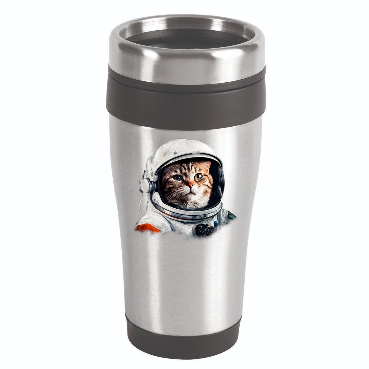 Realistic Astronaut Cat 16oz Travel Tumbler