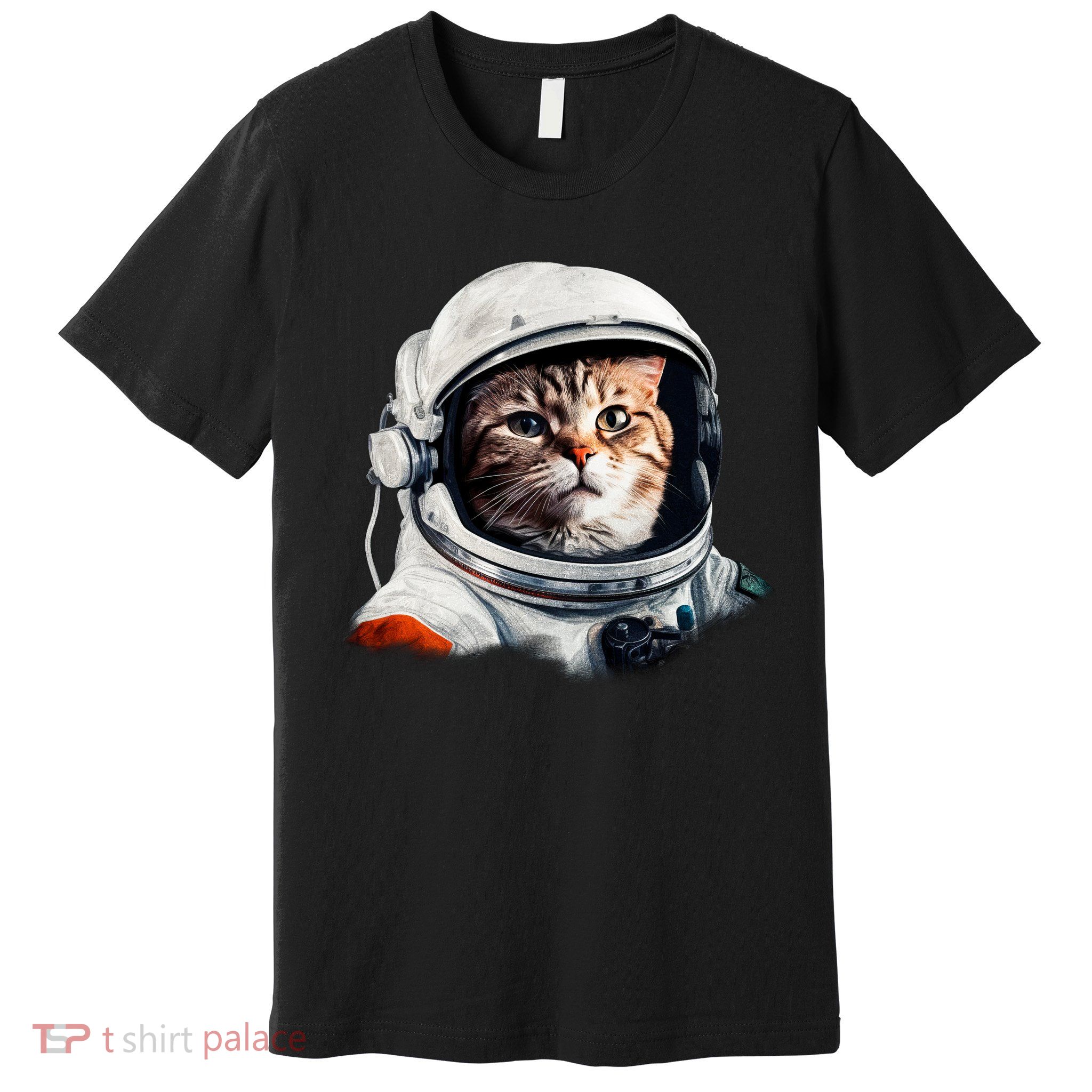 Realistic Astronaut Cat Premium T-Shirt