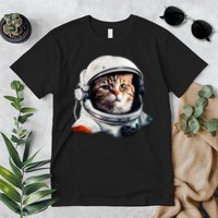 Realistic Astronaut Cat Premium T-Shirt