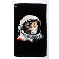 Realistic Astronaut Cat Golf Towel