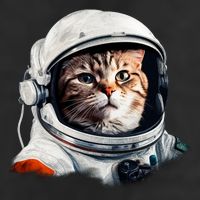 Realistic Astronaut Cat Golf Towel