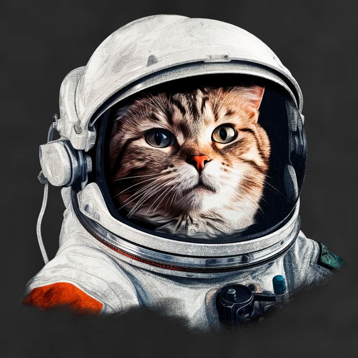 Realistic Astronaut Cat Golf Towel