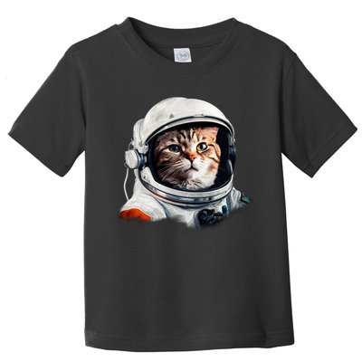 Realistic Astronaut Cat Toddler T-Shirt