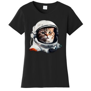 Realistic Astronaut Cat Women's T-Shirt