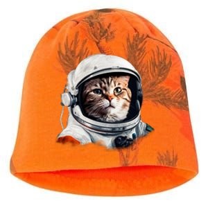 Realistic Astronaut Cat Kati - Camo Knit Beanie