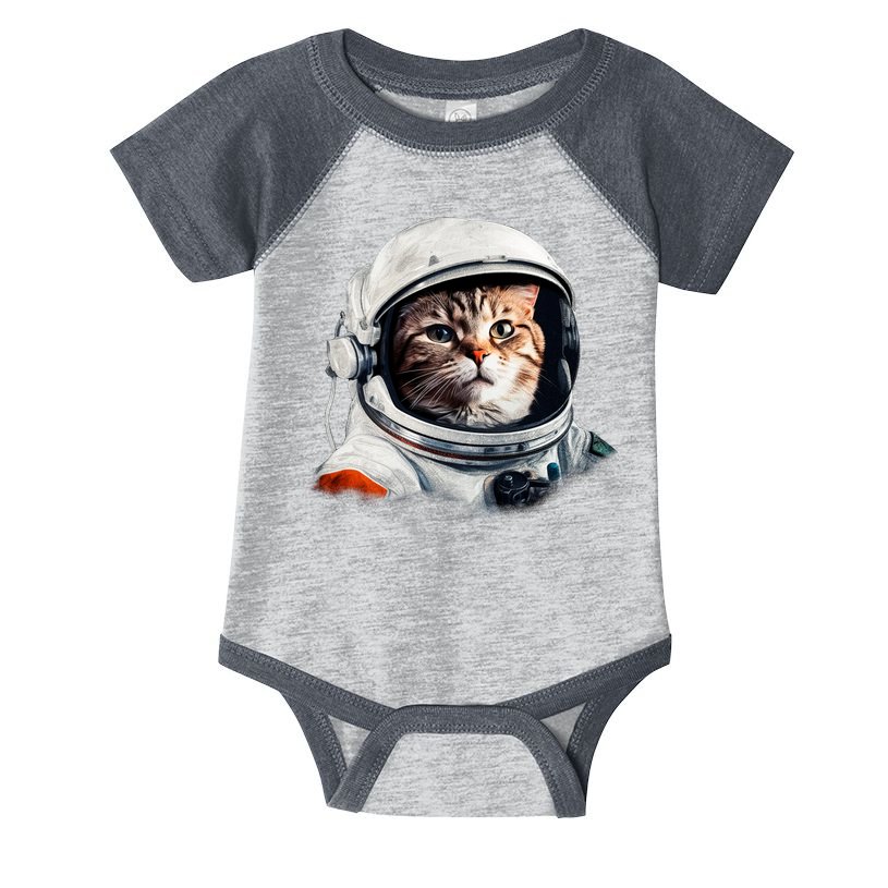 Realistic Astronaut Cat Infant Baby Jersey Bodysuit