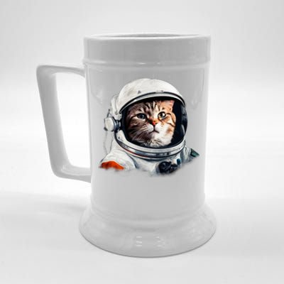 Realistic Astronaut Cat Beer Stein