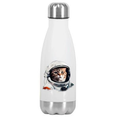 Realistic Astronaut Cat Stainless Steel Insulated Water Bottle