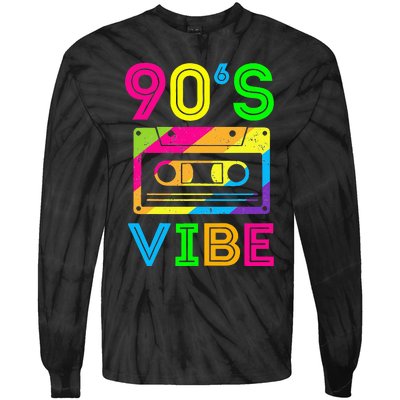 Retro Aesthetic Costume Party Outfit 90s Vibe Tie-Dye Long Sleeve Shirt