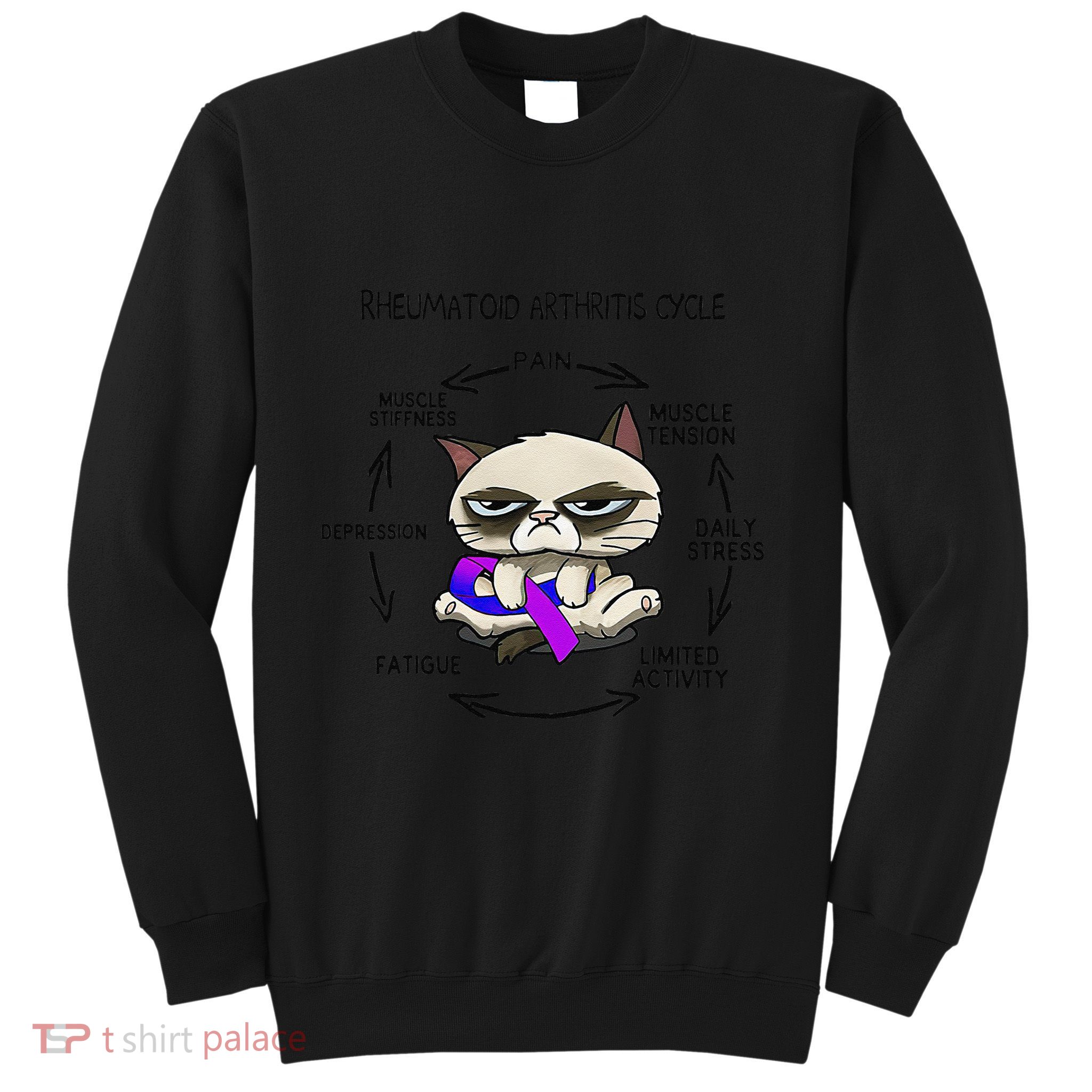 Rheumatoid Arthritis Cycle Funny Cat Rheumatoid Arthritis Sweatshirt