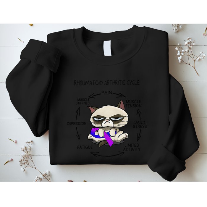 Rheumatoid Arthritis Cycle Funny Cat Rheumatoid Arthritis Sweatshirt