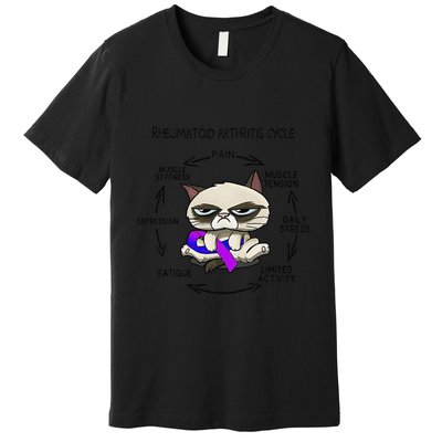 Rheumatoid Arthritis Cycle Funny Cat Rheumatoid Arthritis Premium T-Shirt