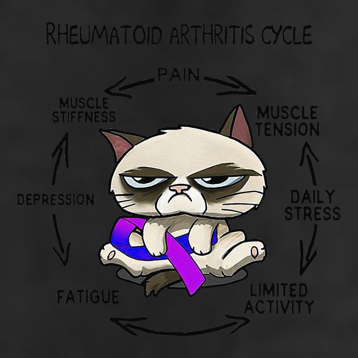 Rheumatoid Arthritis Cycle Funny Cat Rheumatoid Arthritis Golf Towel