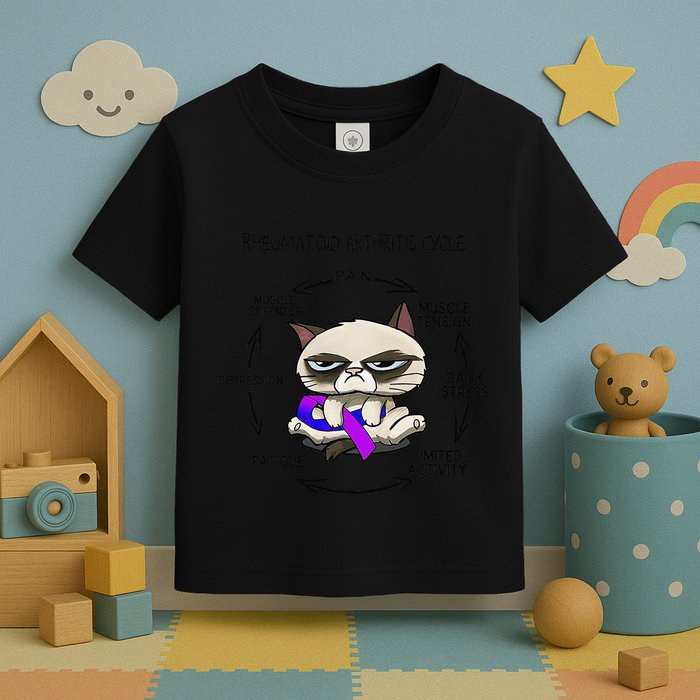 Rheumatoid Arthritis Cycle Funny Cat Rheumatoid Arthritis Toddler T-Shirt