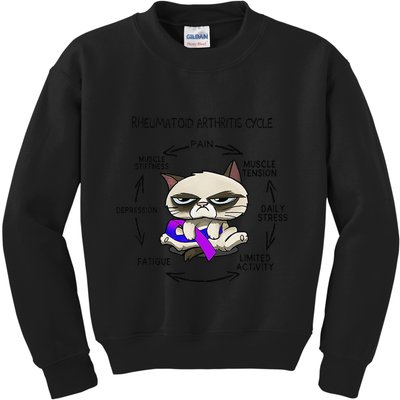 Rheumatoid Arthritis Cycle Funny Cat Rheumatoid Arthritis Kids Sweatshirt