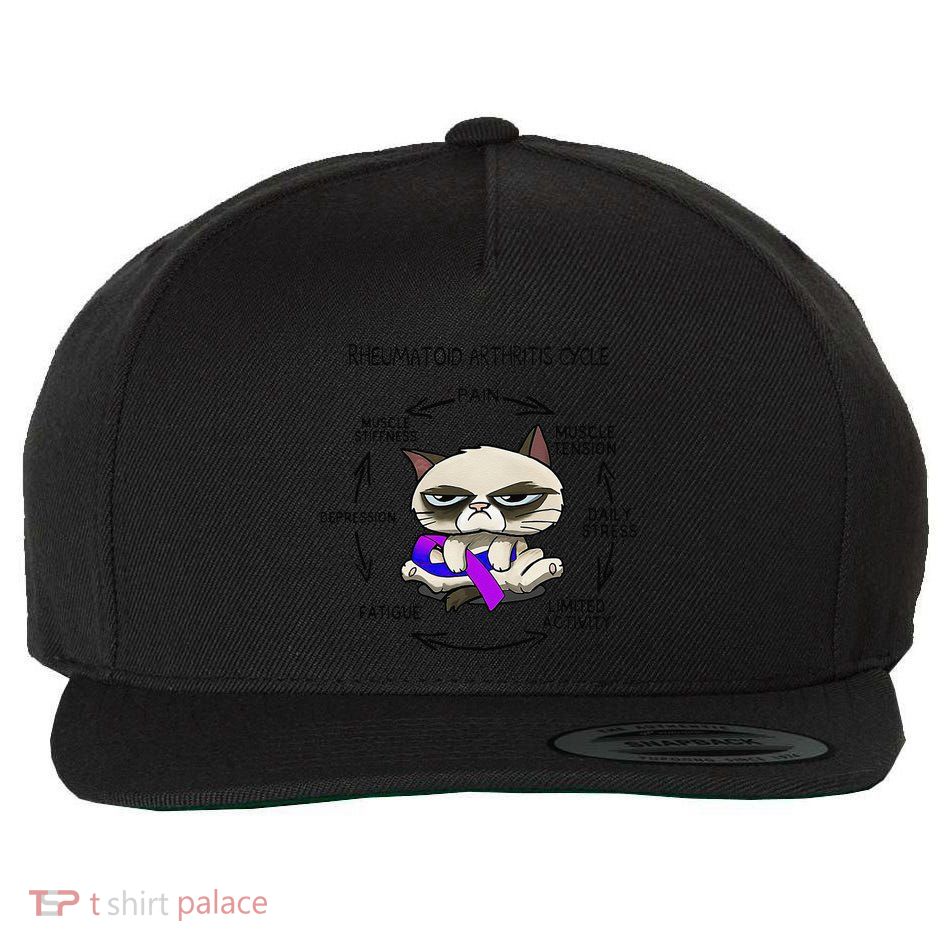 Rheumatoid Arthritis Cycle Funny Cat Rheumatoid Arthritis Wool Snapback Cap