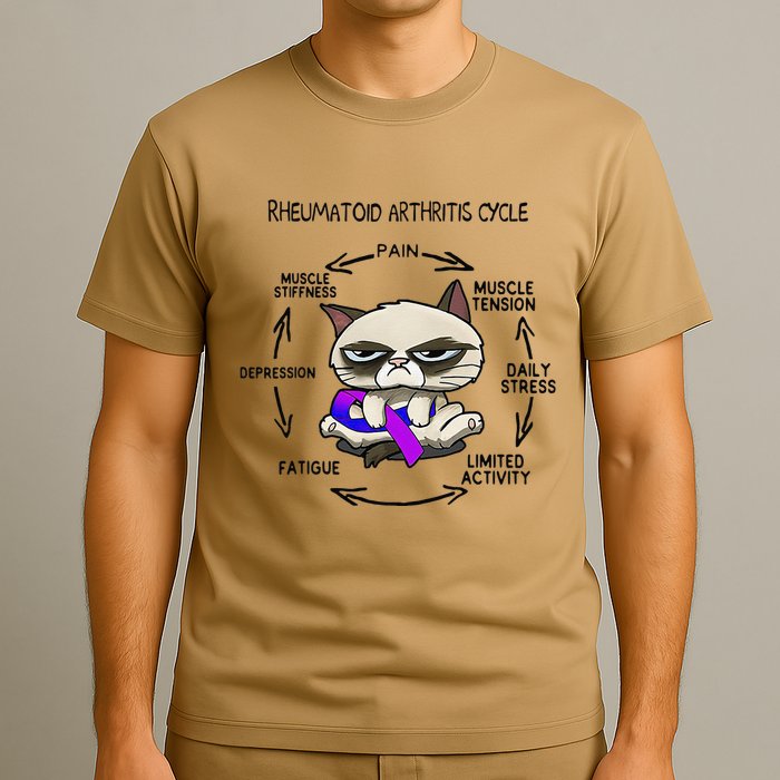 Rheumatoid Arthritis Cycle Funny Cat Rheumatoid Arthritis T-Shirt