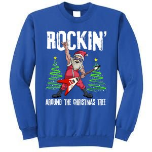 Rockin Around Christmas Tree Funny Funny Gift Rocker Santa Funny Gift Sweatshirt