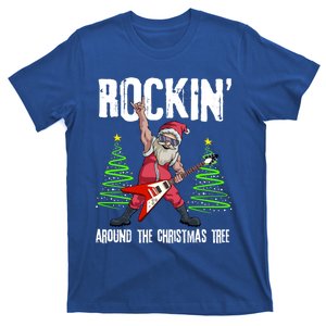 Rockin Around Christmas Tree Funny Funny Gift Rocker Santa Funny Gift T-Shirt