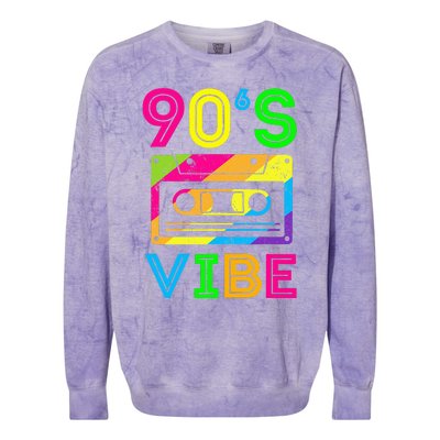 Retro Aesthetic Costume Party Outfit 90s Vibe Colorblast Crewneck Sweatshirt