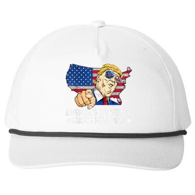 Retro America's Comeback Starts Right Now Support Trump 2024 Snapback Five-Panel Rope Hat