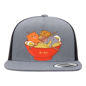 Ra And Cats Flat Bill Trucker Hat