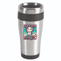 Rollerblading Axolotl Cute Salamander On Inline Skates 16oz Travel Tumbler