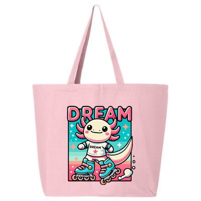 Rollerblading Axolotl Cute Salamander On Inline Skates 25L Jumbo Tote