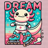 Rollerblading Axolotl Cute Salamander On Inline Skates 25L Jumbo Tote