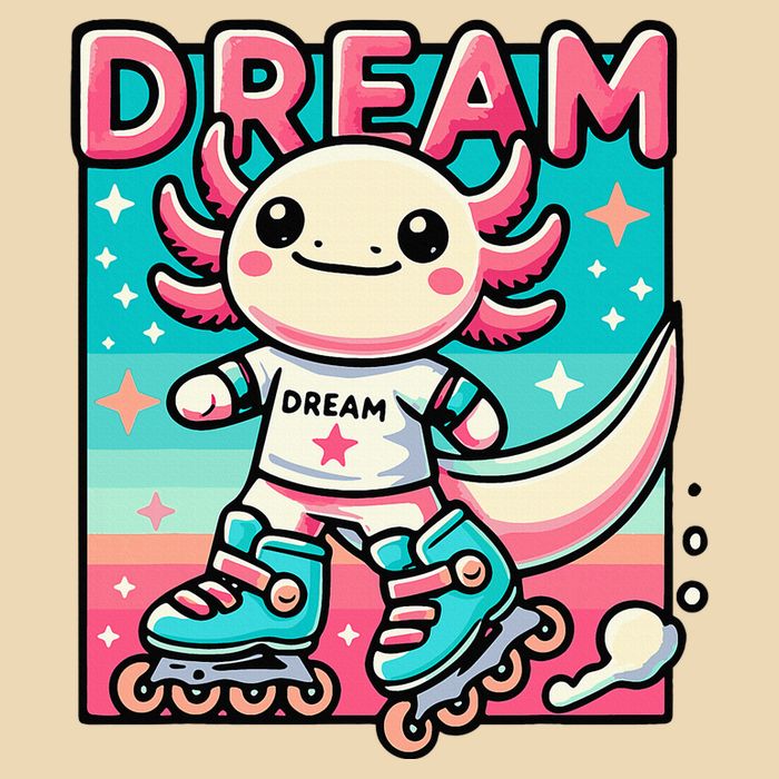 Rollerblading Axolotl Cute Salamander On Inline Skates Bag