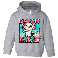 Rollerblading Axolotl Cute Salamander On Inline Skates Toddler Hoodie